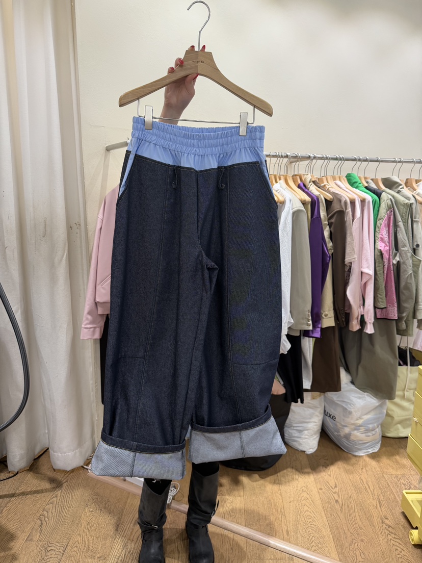 AUVERFIT韓國直郵女士新品推薦時尚職業26春夏人氣牛仔褲AUVERFIT牛仔褲圖色2深藍色