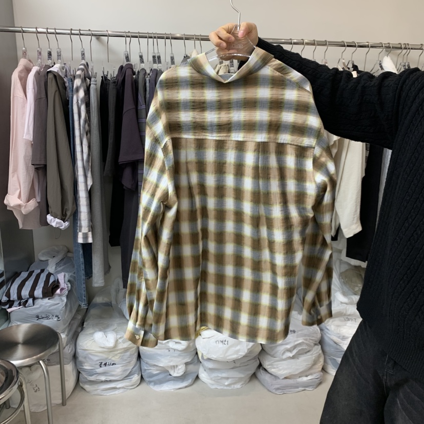 LEESEED-A韓國東大門代購女士新款26春夏襯衫蕾絲衫格子SEeD/LEESEED襯衫/蕾絲衫