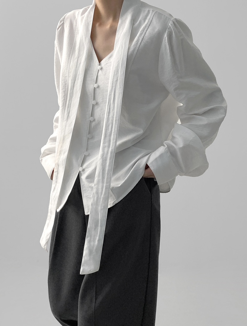 X韓國直郵女裝新款職業時尚人氣26春夏休閑熱賣襯衫蕾絲衫X襯衫/蕾絲衫