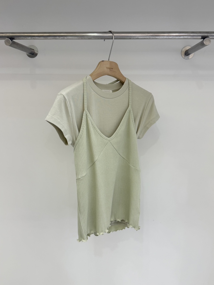 TOOGOOD韓國直郵女裝新款26春夏人氣時尚套裝兩件套V領套裝TOOGOOD套裝圖色2