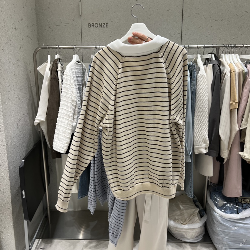 BRONZE韓國直郵實拍女裝新品熱賣人氣職業26春夏推薦針織衫BRONZE針織衫