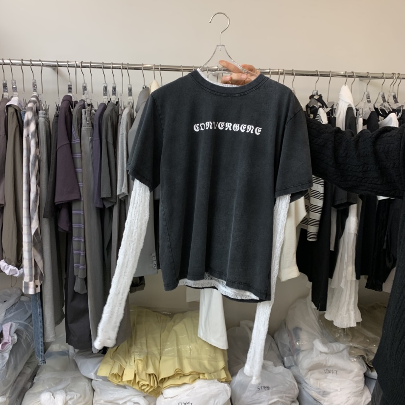 LEESEED-A韓國東大門直郵女裝新品時尚推薦熱賣休閑26春夏T恤SEeD/LEESEEDT恤圖色2