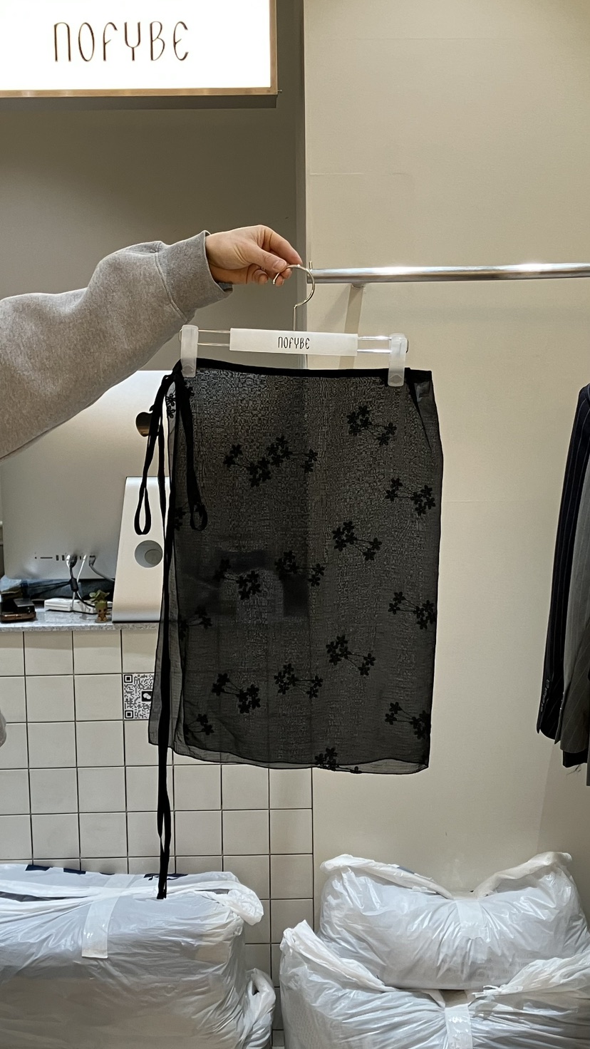 NOFYBE韓國直郵女士新款26春夏職業休閑推薦熱賣時尚長裙NOFYBE長裙圖色2