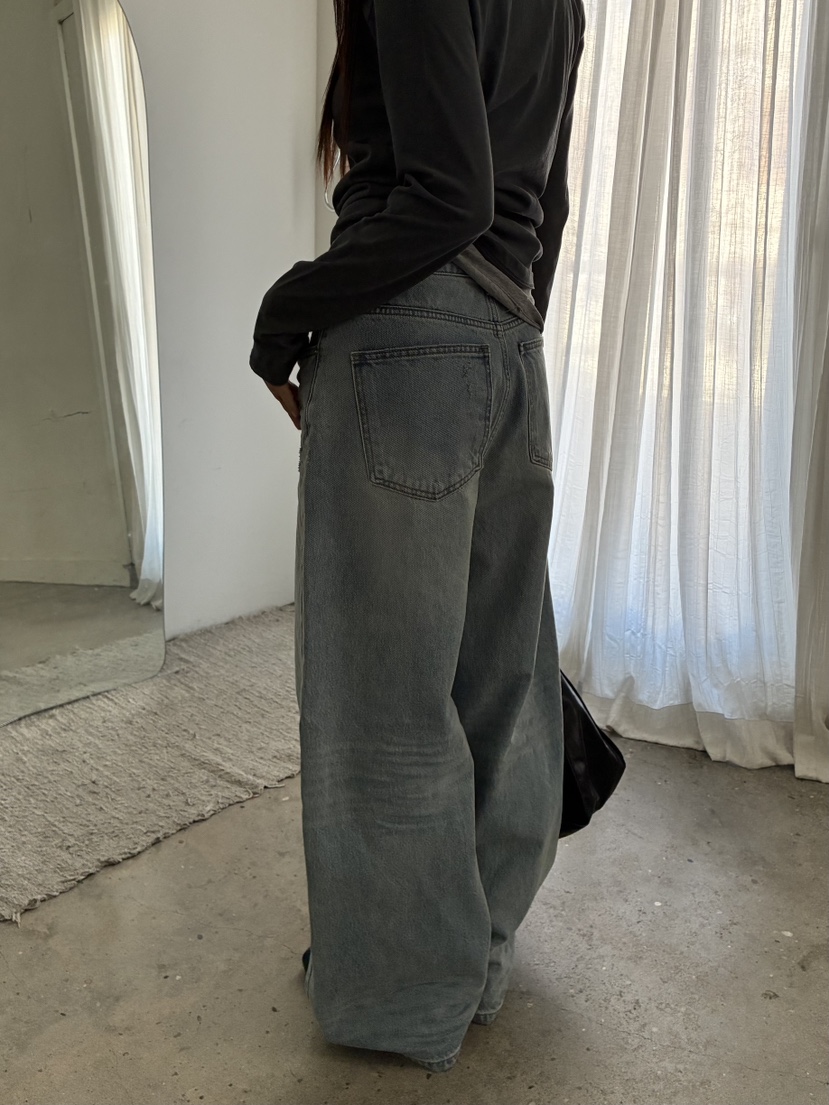 ACME韓國東大門代購女裝新款休閑職業推薦人氣時尚牛仔褲ACME牛仔褲