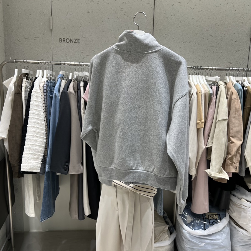 BRONZE韓國直郵實拍女士新品熱賣時尚職業休閑26春夏衛衣拉鏈BRONZE衛衣