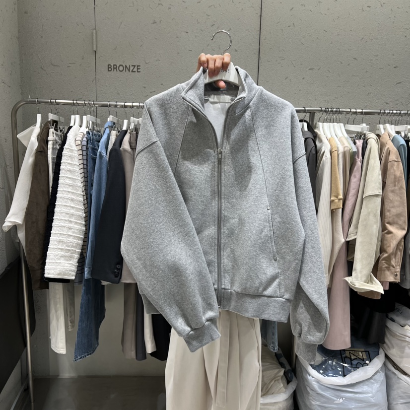 BRONZE韓國直郵實拍女士新品熱賣時尚職業休閑26春夏衛衣拉鏈BRONZE衛衣圖色1