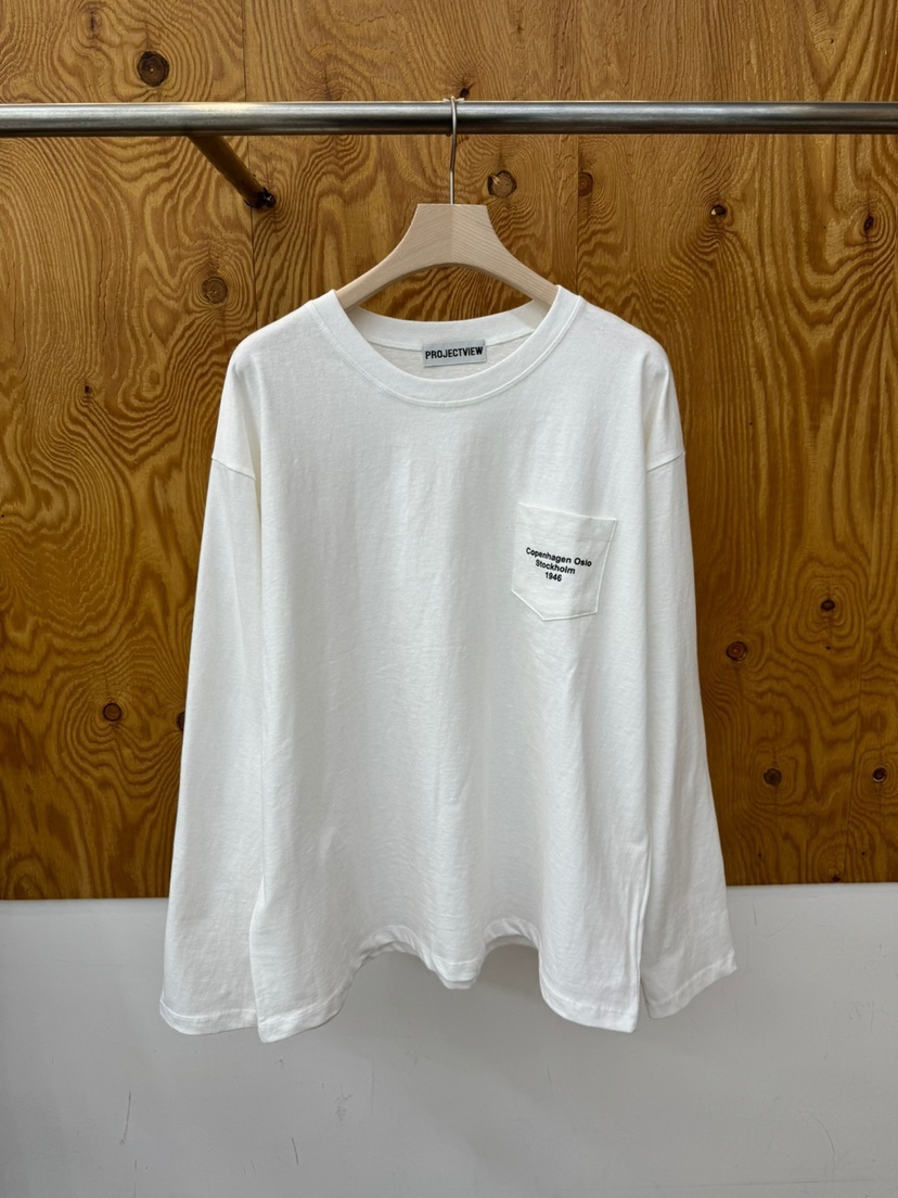 PROJECTVIEW韓國東大門代購女裝新品時尚推薦休閑長袖T恤PROJECTVIEW長袖T恤圖色1