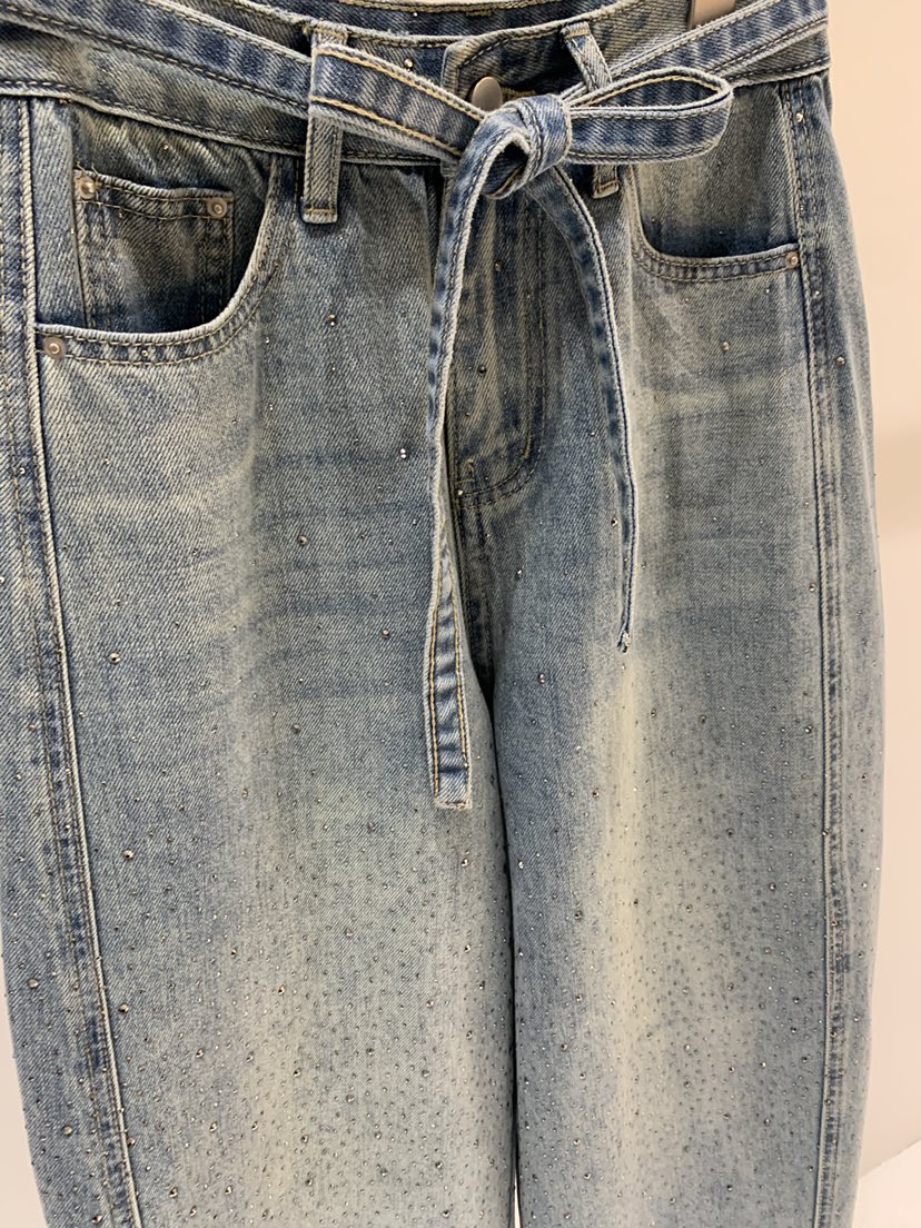 FABRIC韓國直郵女士新款休閑時尚推薦職業熱賣26春夏牛仔褲FABRIC牛仔褲