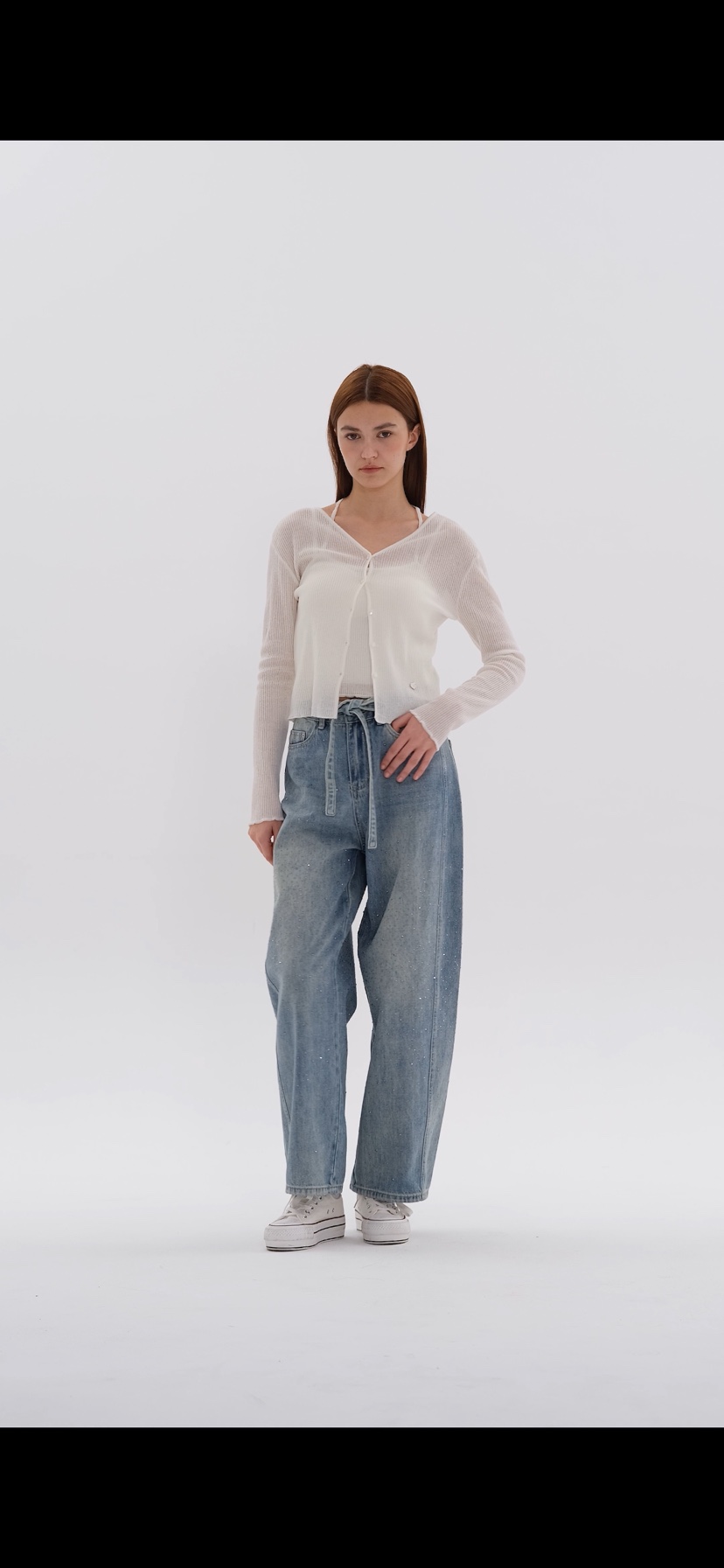 FABRIC韓國直郵女士新款休閑時尚推薦職業熱賣26春夏牛仔褲FABRIC牛仔褲