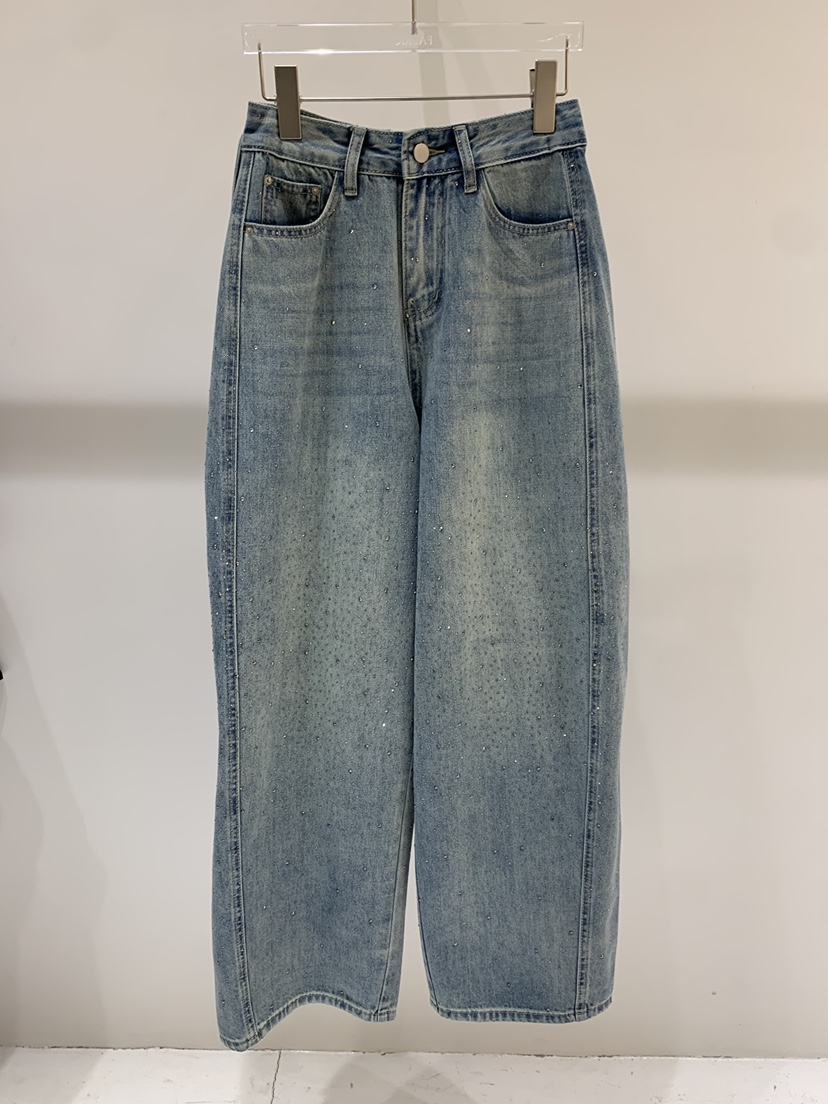 FABRIC韓國直郵女士新款休閑時尚推薦職業熱賣26春夏牛仔褲FABRIC牛仔褲圖色1