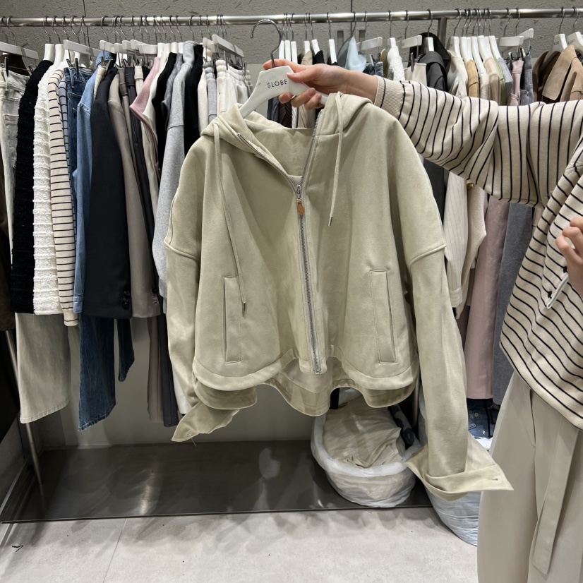 BRONZE韓國直郵女士新款時尚熱賣26春夏職業夾克絨面革兜帽BRONZE夾克圖色1