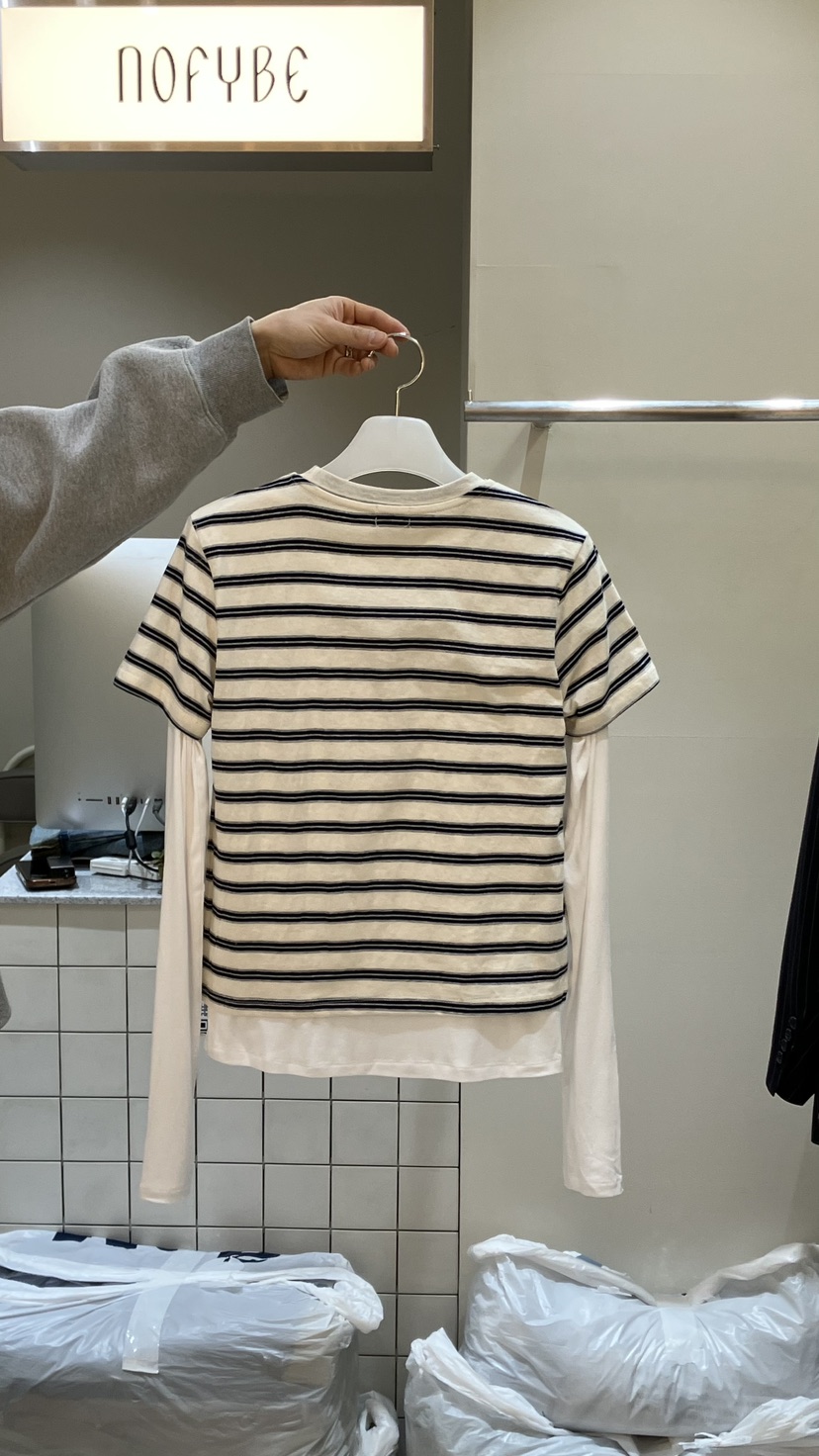 NOFYBE韓國直郵女裝新品人氣職業休閑時尚推薦T恤不含內搭NOFYBET恤