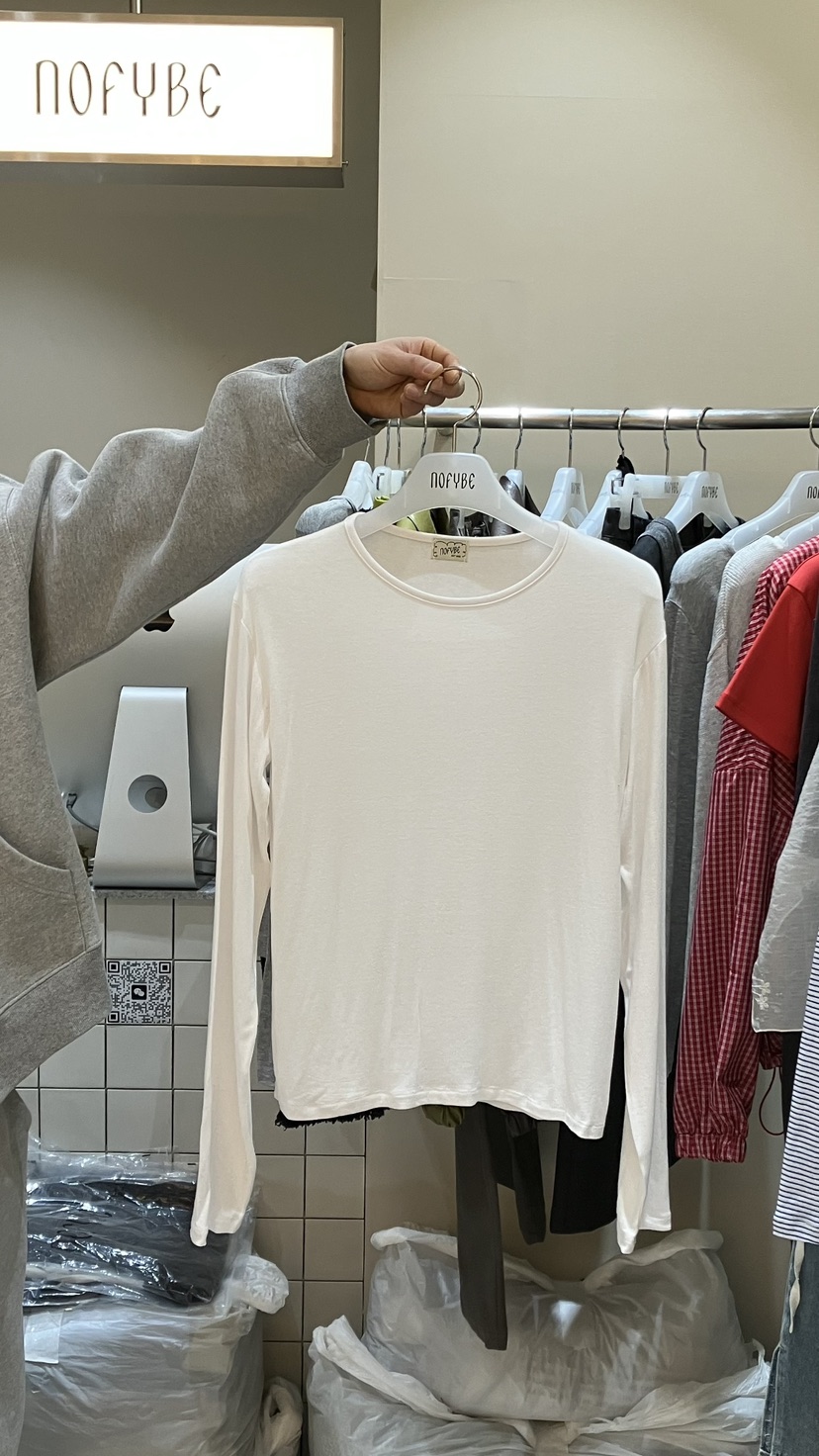 NOFYBE韓國東大門直郵女士新品職業休閑人氣26春夏長袖T恤NOFYBE長袖T恤圖色1