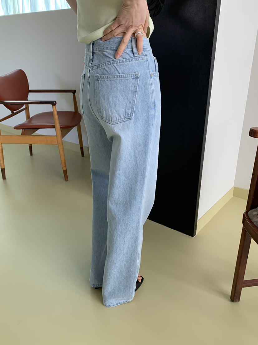 MOVENNE韓國代購女士新品熱賣休閑職業牛仔褲直筒牛仔修身MOVENNE牛仔褲