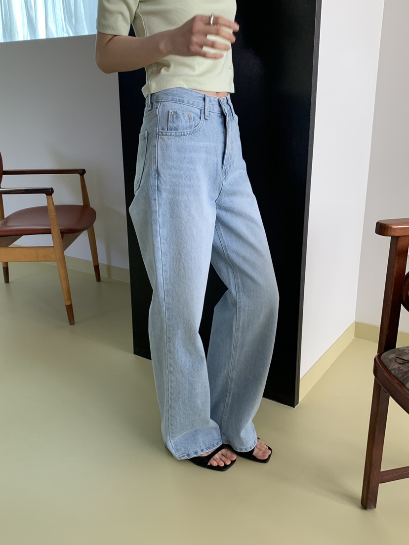 MOVENNE韓國代購女士新品熱賣休閑職業牛仔褲直筒牛仔修身MOVENNE牛仔褲