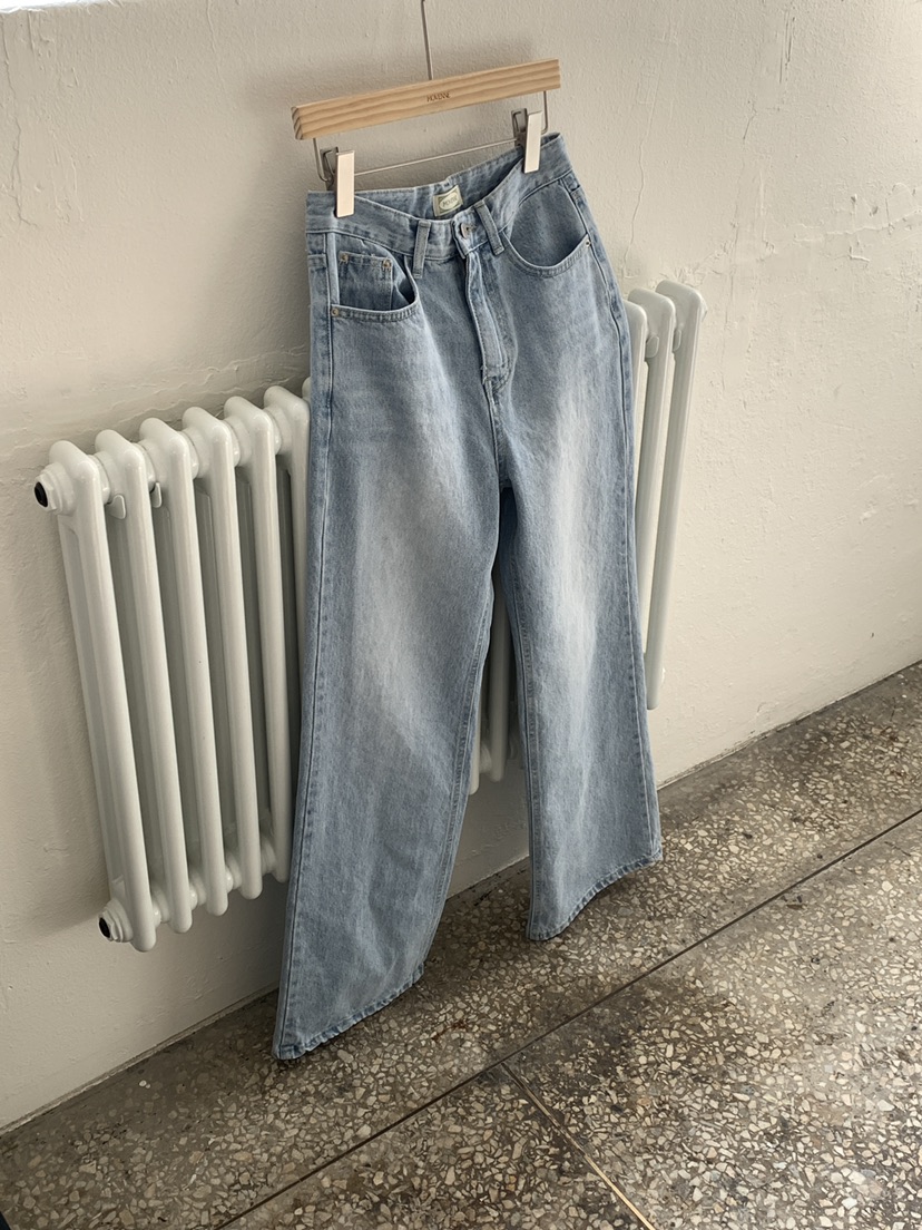 MOVENNE韓國代購女士新品熱賣休閑職業牛仔褲直筒牛仔修身MOVENNE牛仔褲