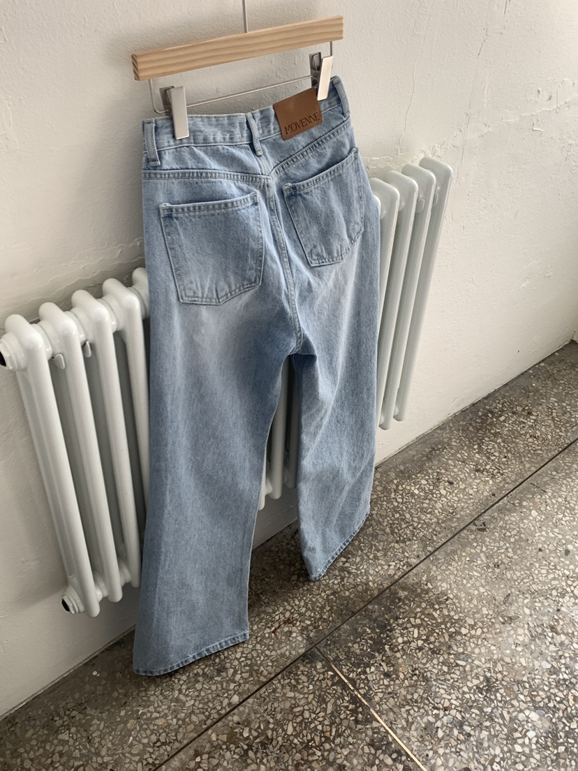 MOVENNE韓國代購女士新品熱賣休閑職業牛仔褲直筒牛仔修身MOVENNE牛仔褲