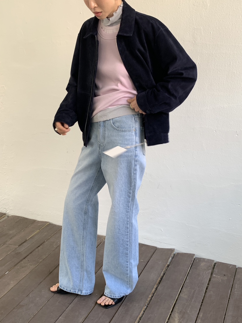 MOVENNE韓國代購女士新品熱賣休閑職業牛仔褲直筒牛仔修身MOVENNE牛仔褲