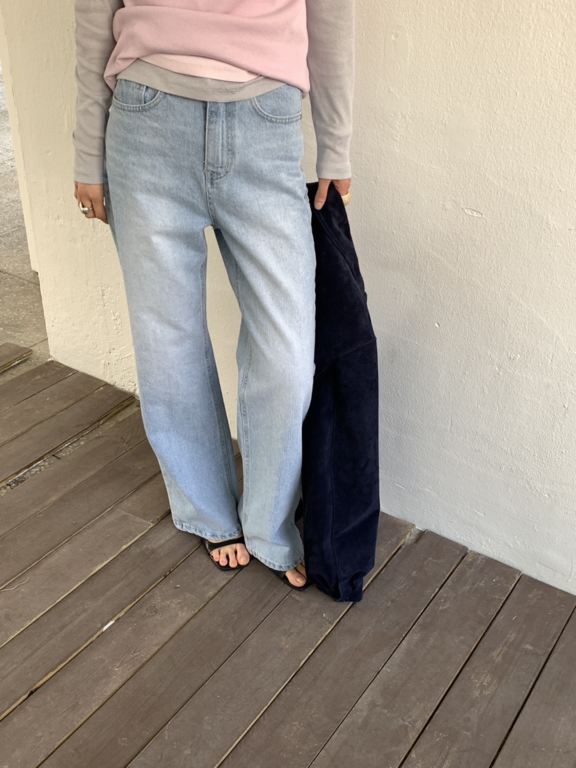 MOVENNE韓國代購女士新品熱賣休閑職業牛仔褲直筒牛仔修身MOVENNE牛仔褲