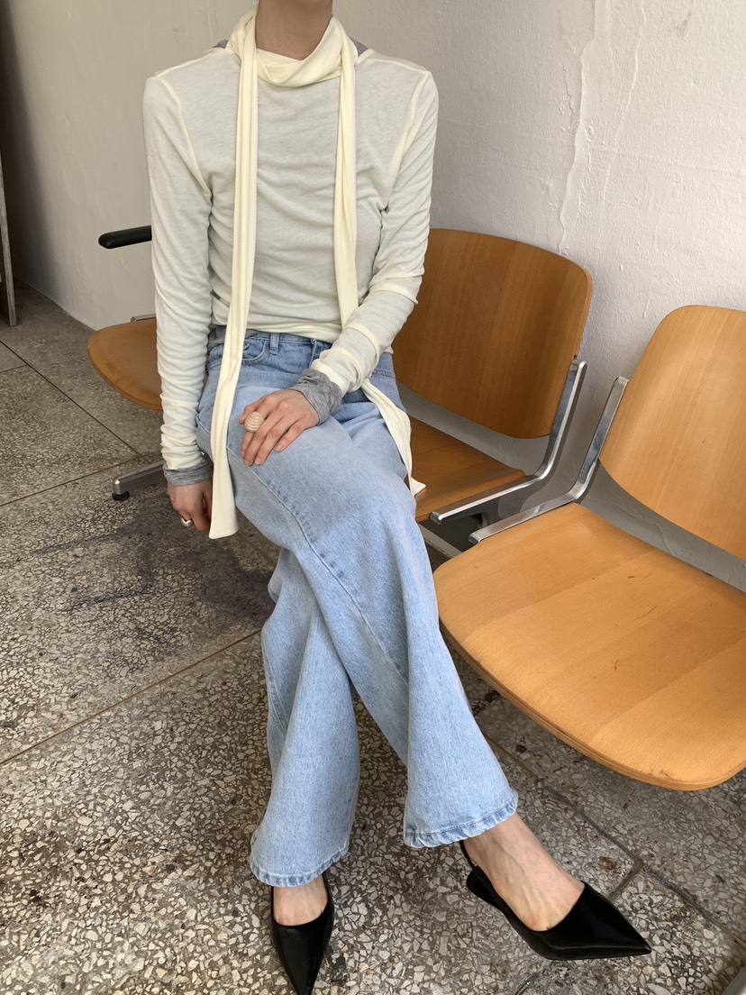 MOVENNE韓國代購女士新品熱賣休閑職業牛仔褲直筒牛仔修身MOVENNE牛仔褲