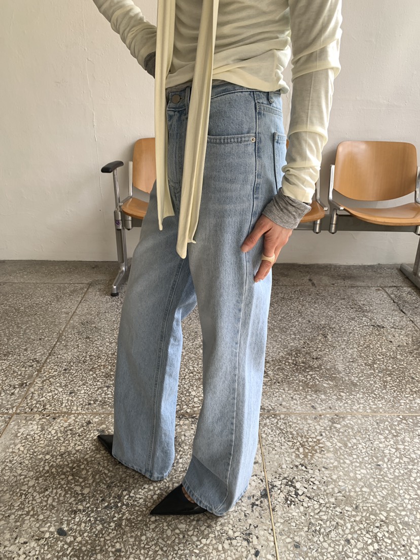 MOVENNE韓國代購女士新品熱賣休閑職業牛仔褲直筒牛仔修身MOVENNE牛仔褲