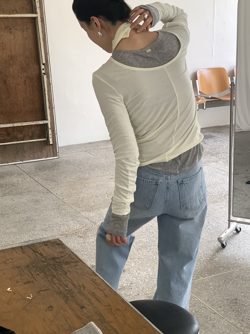 MOVENNE韓國代購女士新品熱賣休閑職業牛仔褲直筒牛仔修身MOVENNE牛仔褲