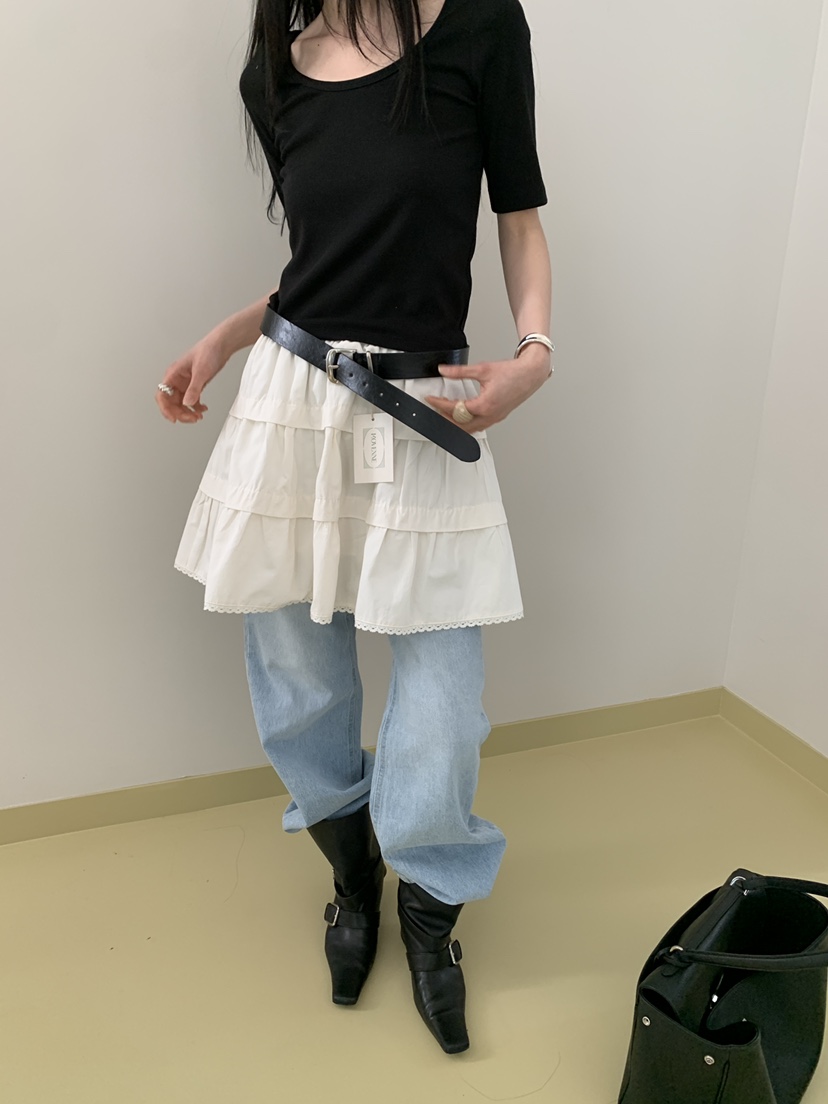 MOVENNE韓國代購女士新品熱賣休閑職業牛仔褲直筒牛仔修身MOVENNE牛仔褲