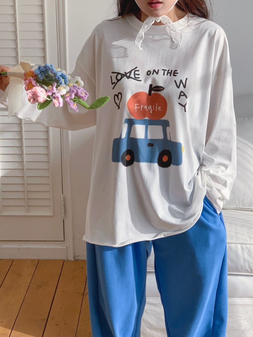 TOLL韓國直郵實拍女士新品26春夏推薦時尚熱賣人氣長袖T恤TOLL長袖T恤