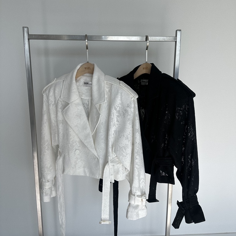 SOUIT韓國東大門直郵女士新款休閑推薦人氣熱賣夾克含腰帶SOUIT by mabel-L夾克