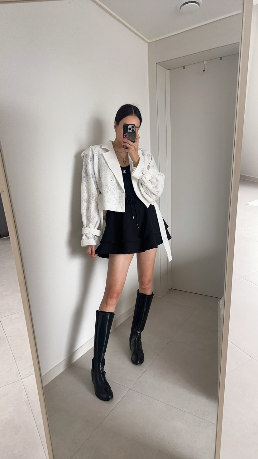 SOUIT韓國東大門直郵女士新款休閑推薦人氣熱賣夾克含腰帶SOUIT by mabel-L夾克