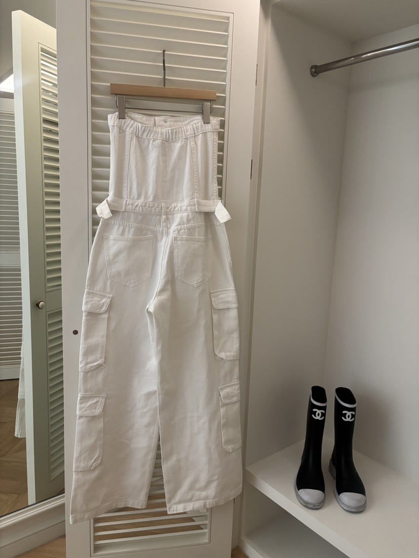 VIRKIN韓國東大門直郵女裝新款職業熱賣26春夏背帶褲口袋VIRKIN背帶褲