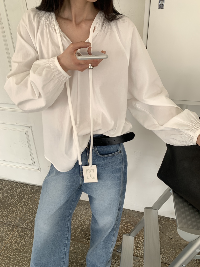 MOVENNE韓國代購女裝新款人氣26春夏休閑熱賣時尚襯衫蕾絲衫MOVENNE襯衫/蕾絲衫