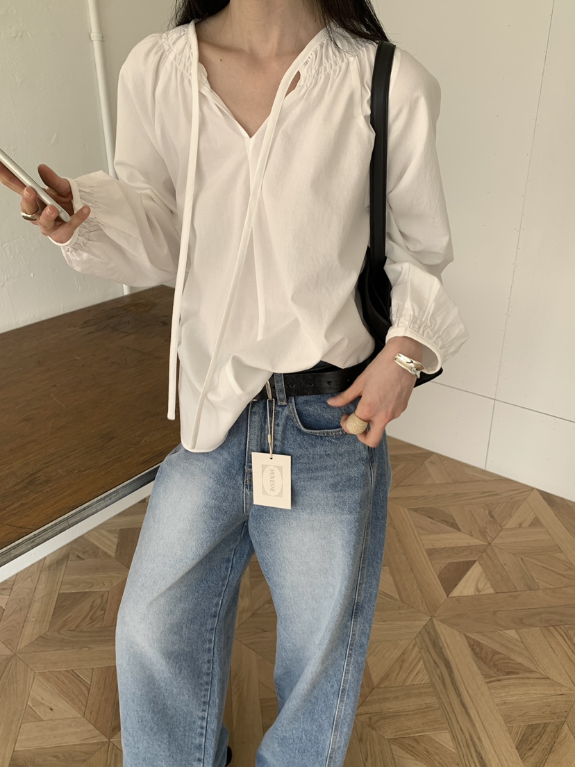 MOVENNE韓國代購女裝新款人氣26春夏休閑熱賣時尚襯衫蕾絲衫MOVENNE襯衫/蕾絲衫