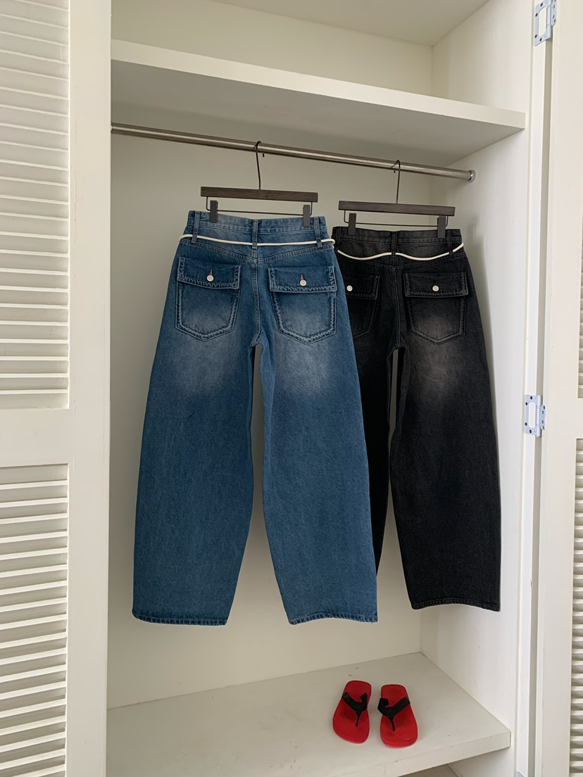 VIRKIN韓國直郵女裝新款人氣26春夏時尚休閑職業熱賣牛仔褲VIRKIN牛仔褲