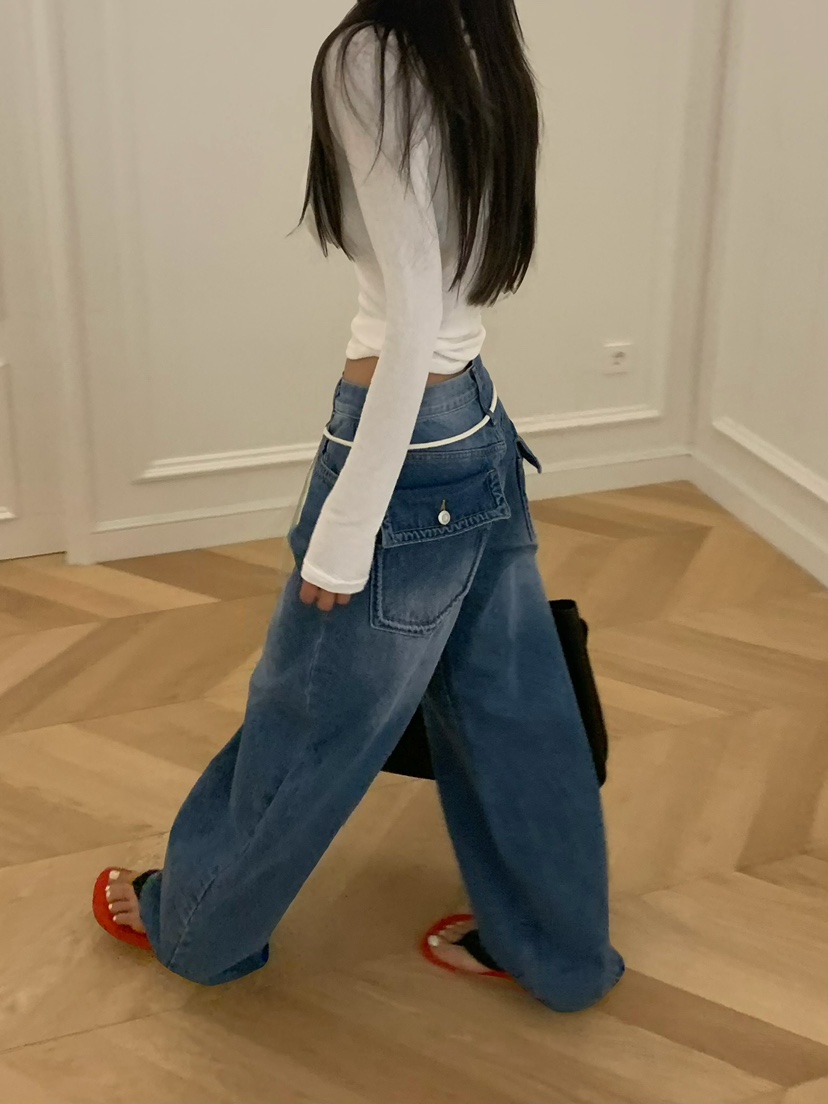 VIRKIN韓國直郵女裝新款人氣26春夏時尚休閑職業熱賣牛仔褲VIRKIN牛仔褲