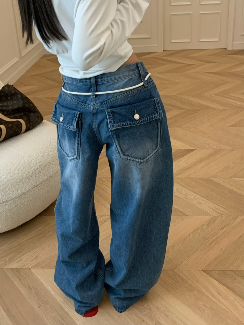 VIRKIN韓國直郵女裝新款人氣26春夏時尚休閑職業熱賣牛仔褲VIRKIN牛仔褲