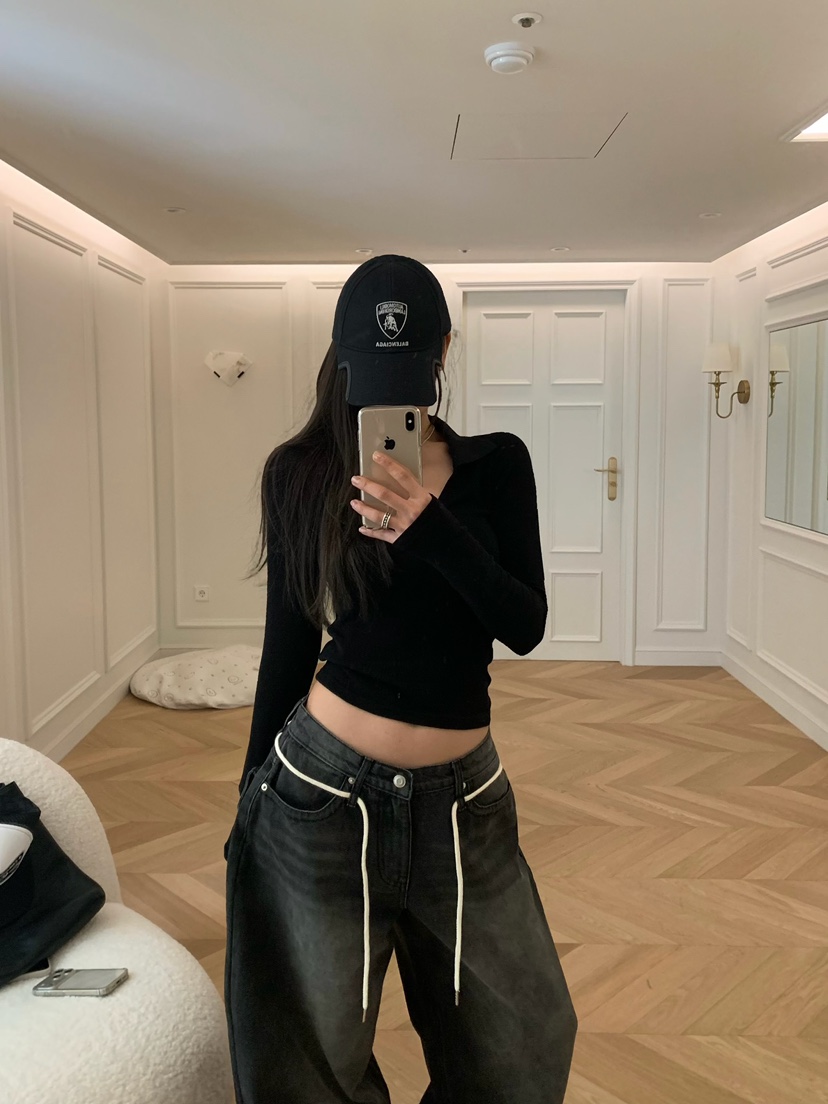 VIRKIN韓國直郵女裝新款人氣26春夏時尚休閑職業熱賣牛仔褲VIRKIN牛仔褲