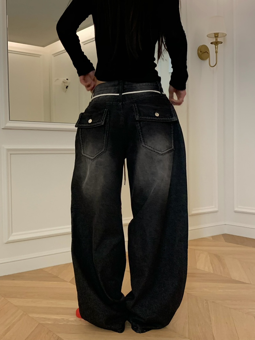 VIRKIN韓國直郵女裝新款人氣26春夏時尚休閑職業熱賣牛仔褲VIRKIN牛仔褲