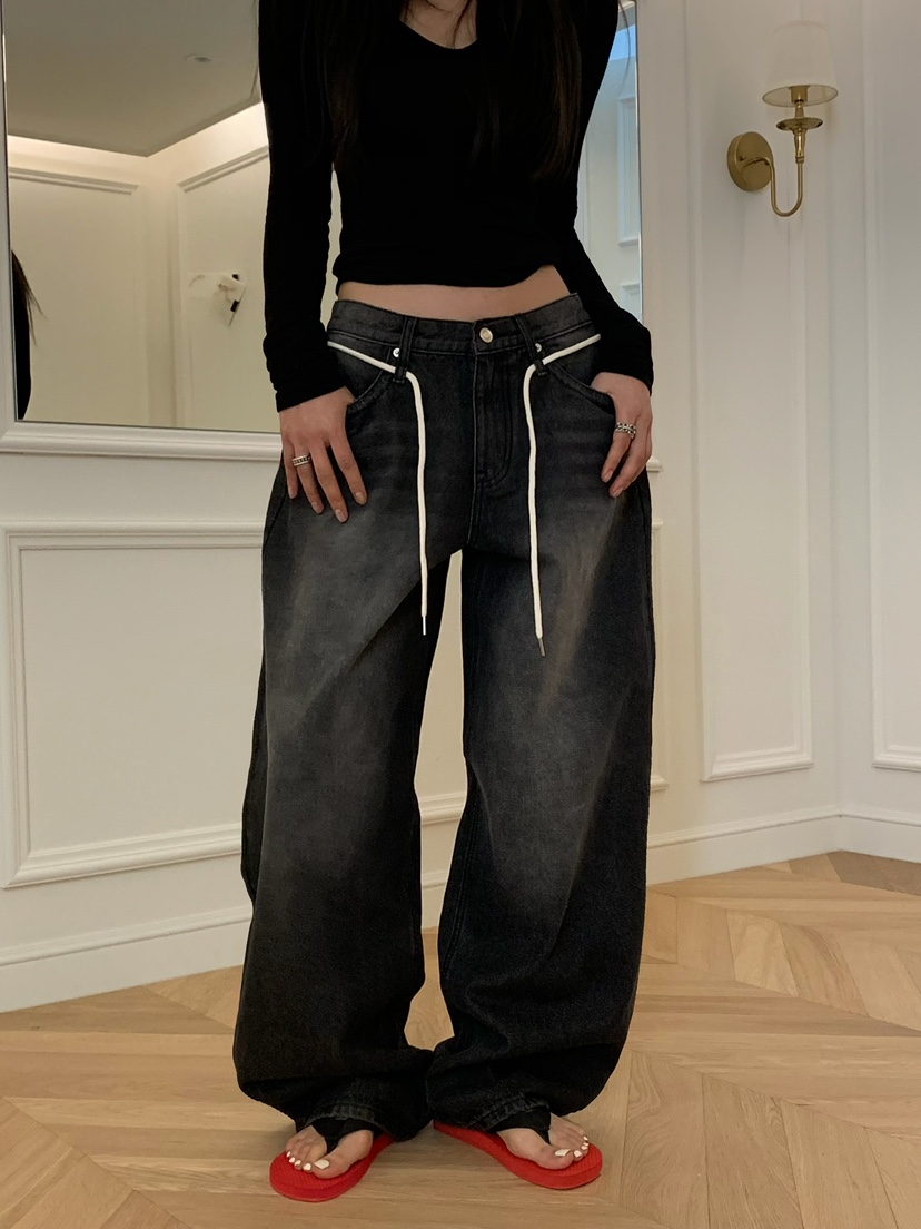 VIRKIN韓國直郵女裝新款人氣26春夏時尚休閑職業熱賣牛仔褲VIRKIN牛仔褲