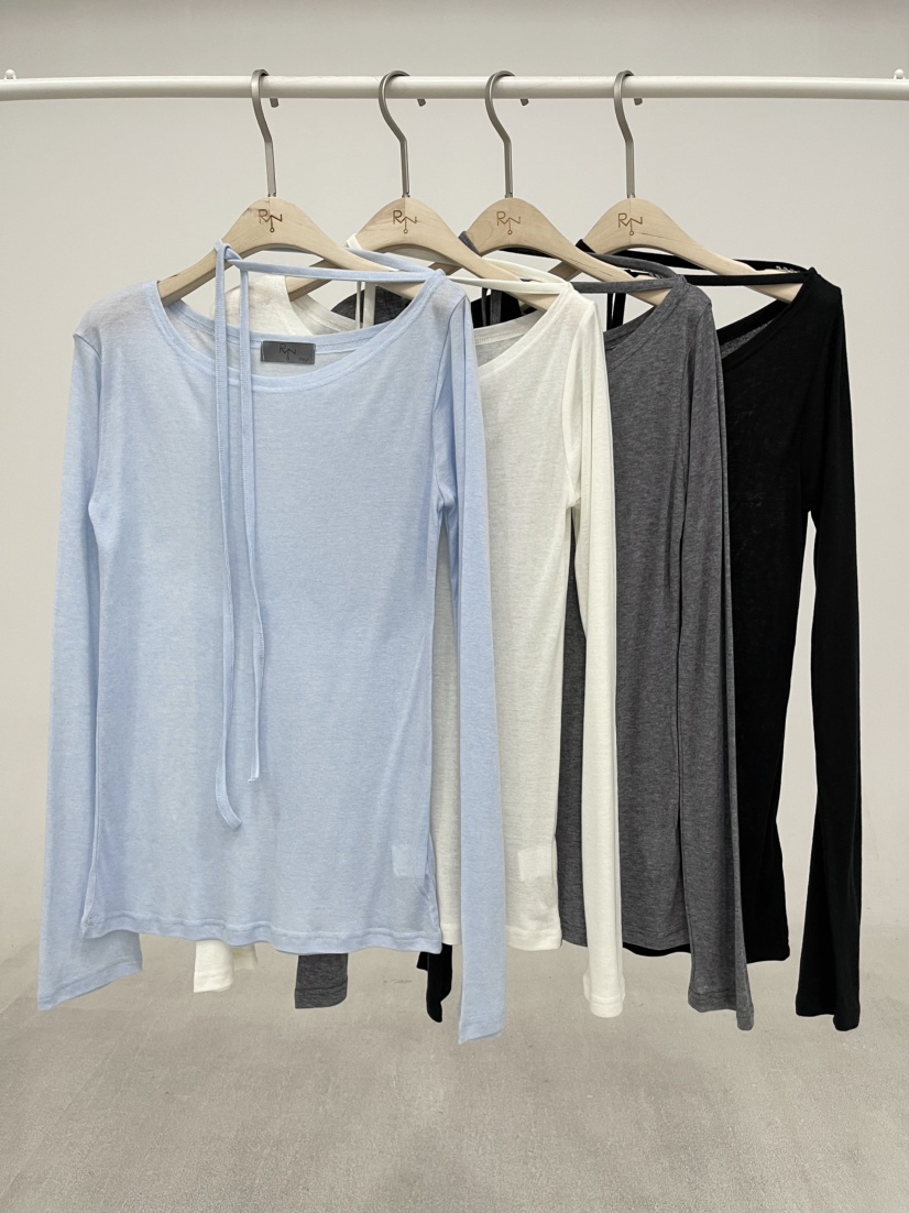 REIZ韓國直郵實拍女裝新品時尚推薦熱賣職業26春夏長袖T恤REIZ長袖T恤