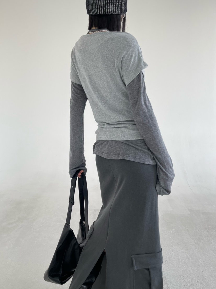 REIZ韓國直郵實拍女裝新品時尚推薦熱賣職業26春夏長袖T恤REIZ長袖T恤