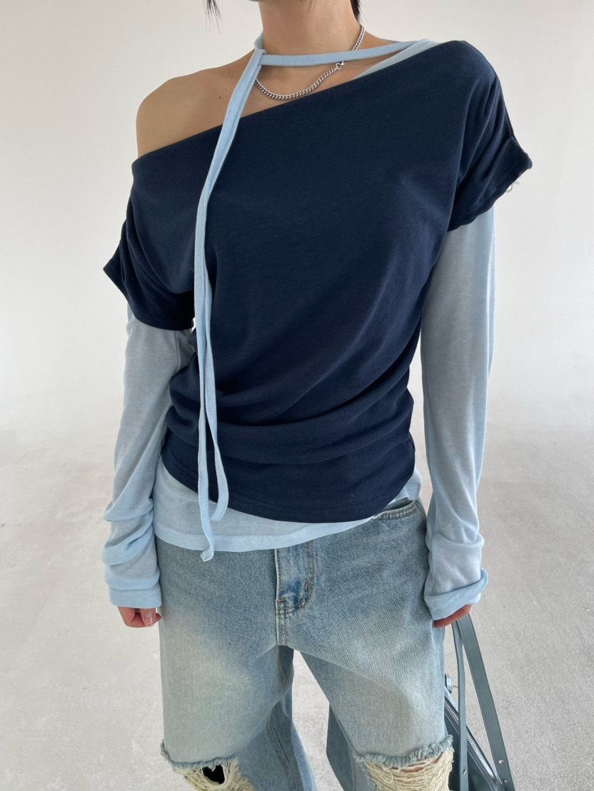 REIZ韓國直郵實拍女裝新品時尚推薦熱賣職業26春夏長袖T恤REIZ長袖T恤