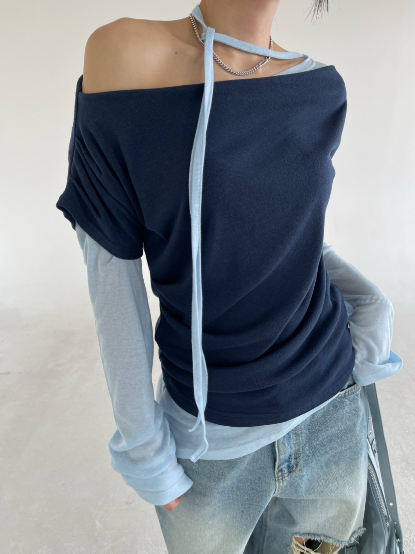 REIZ韓國直郵實拍女裝新品時尚推薦熱賣職業26春夏長袖T恤REIZ長袖T恤