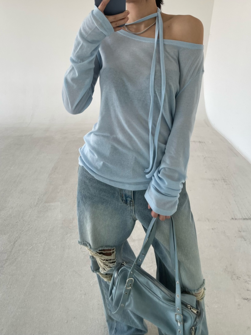 REIZ韓國直郵實拍女裝新品時尚推薦熱賣職業26春夏長袖T恤REIZ長袖T恤