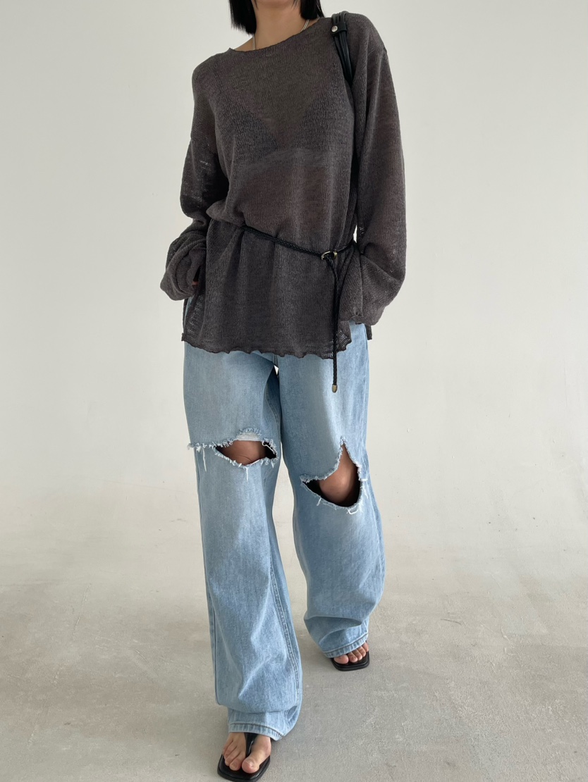 REIZ韓國直郵實拍女士新款推薦職業熱賣時尚26春夏長袖T恤REIZ長袖T恤