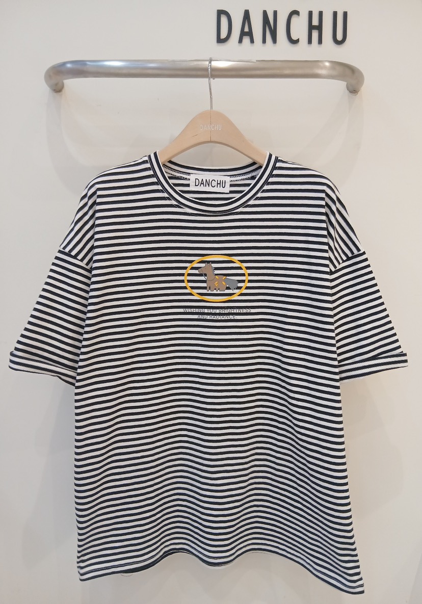 DANCHU韓國東大門直郵女士新品推薦26春夏職業人氣熱賣T恤DANCHUT恤圖色2