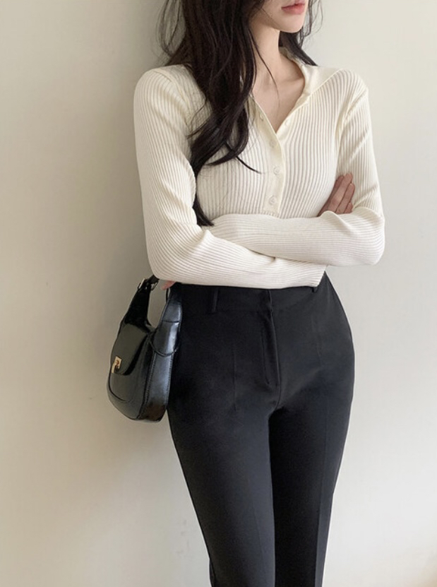 BLACK NOTE韓國直郵實拍女裝新品職業時尚26春夏推薦針織衫BLACK NOTE針織衫圖色1