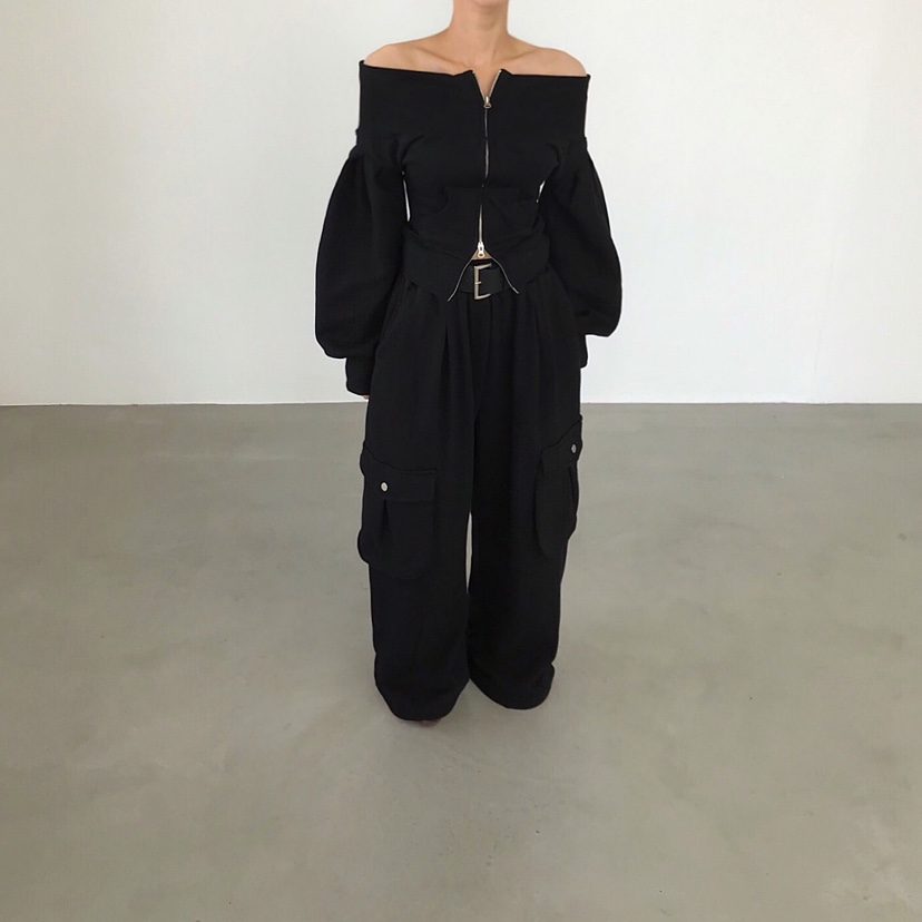 2TWO MOON韓國代購女裝新款時尚熱賣26春夏休閑衛衣拉鏈2TWO MOON衛衣