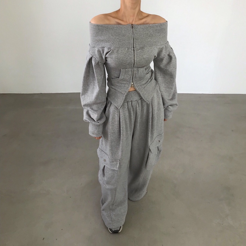 2TWO MOON韓國代購女裝新款時尚熱賣26春夏休閑衛衣拉鏈2TWO MOON衛衣圖色1