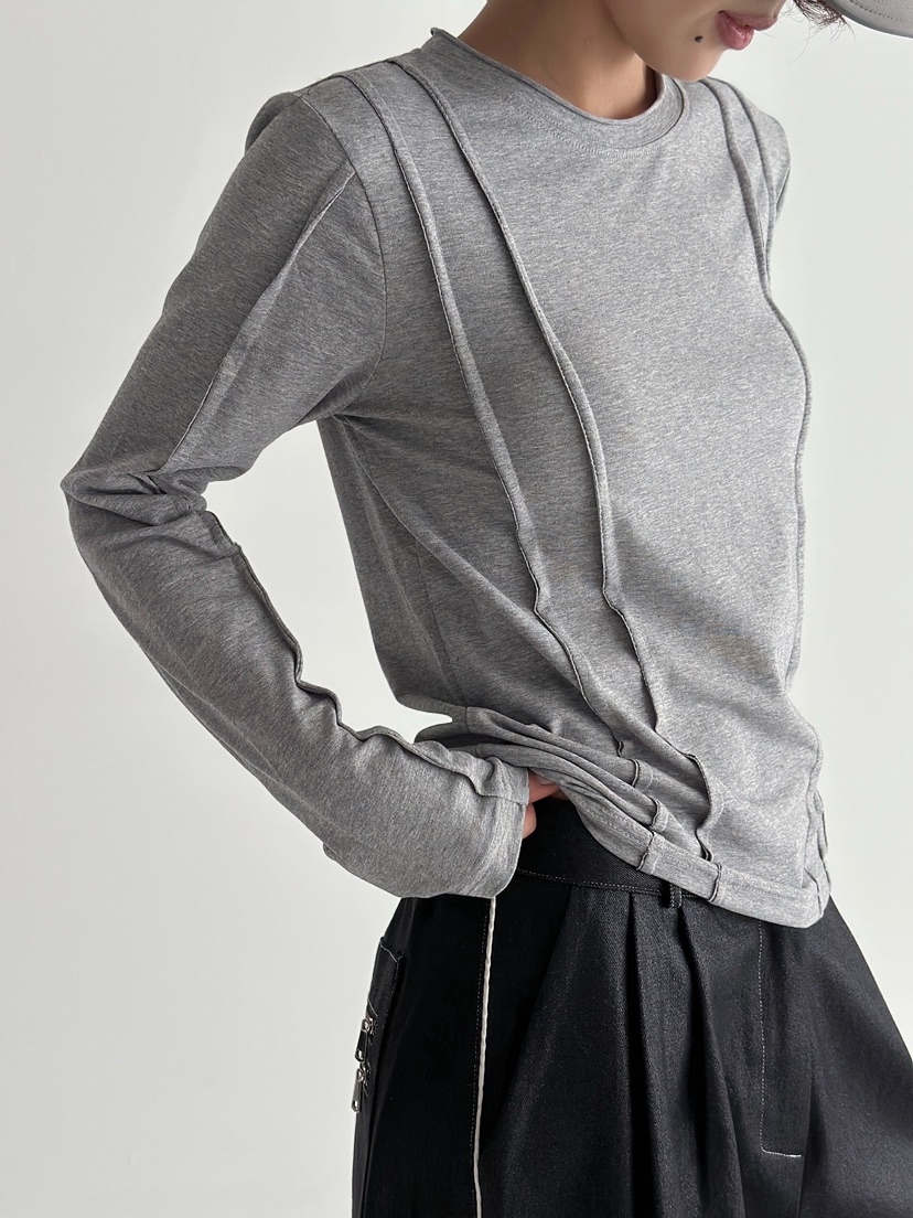 REIZ韓國東大門直郵女裝新品人氣休閑26春夏推薦熱賣長袖T恤REIZ長袖T恤